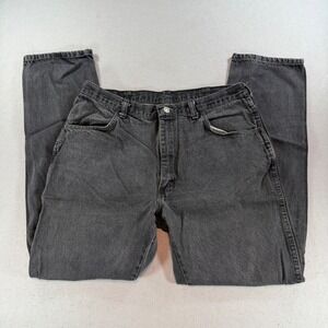 Route 66 Mens Vintage Black Straight Leg Jeans 36x32 Made in USA Cotton